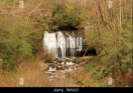 Meigs fällt ist leicht von einer ausziehbaren entlang der Little River Gorge Road in Great Smokey Mountains National Park, Tennessee gesehen Stockfoto