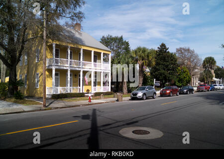 Renovierte Häuser auf Regierung Straße in Pensacola, Florida, USA Stockfoto