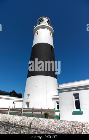 Die mannez Leuchtturm mit klaren blauen Himmel für Kopieren. Stockfoto