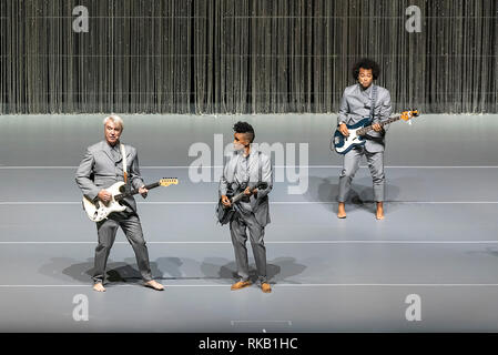 David Byrne's American Utopie tour Erste direkte Arena, Leeds, UK, 21. Oktober 2018 Stockfoto