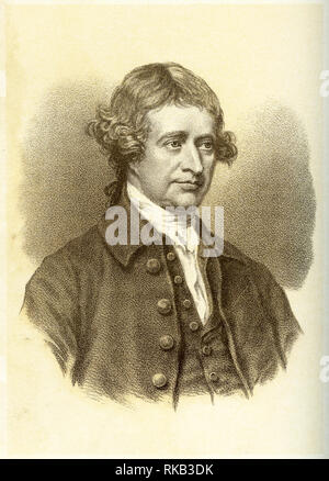 Gravieren von Edmund Burke (1729 - 1797), irischer Politiker, Autor, Redner, politische Theoretiker und Philosoph. Stockfoto