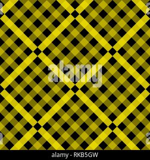 Tartan Muster. Schottische Käfig. Schottische gelb karierten Hintergrund. Schottischen plaid in gelben Farben. Nahtloses Gewebe Textur. Vector Illustration Stock Vektor