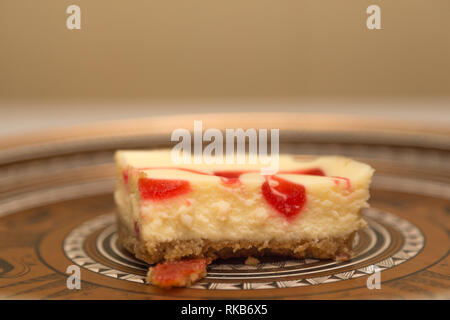 Was mit übrig gebliebenen Cheese Cake Bars. Stockfoto