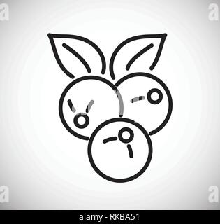 Berry Symbol auf weißem Hintergrund für Grafik- und Webdesign, modernen einfachen Vektor unterzeichnen. Internet Konzept. Trendy Symbol für Web site Design web-Taste oder mobile App. Stock Vektor