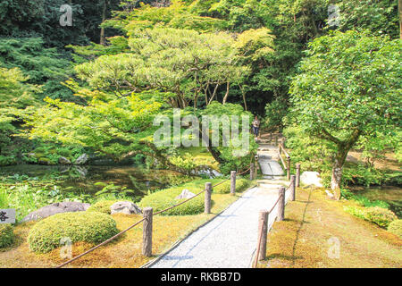 Schönen japanischen Garten Architektur an Himeji Koko-en Garten, Japan Stockfoto