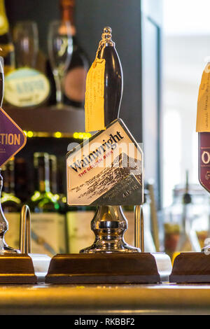 Wainwright Golden Ale Bier Pumpe, Beverley, East Riding, Yorkshire, England Stockfoto