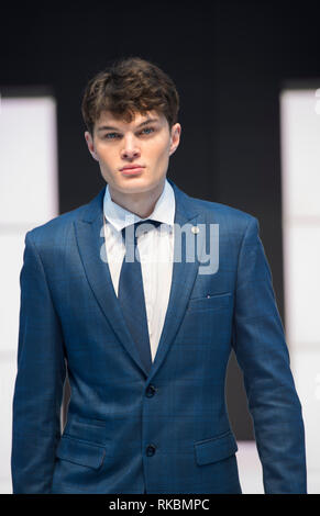 10. Februar 2019. Bereit Catwalk fashion show am reinen London, Olympia zu tragen Stockfoto