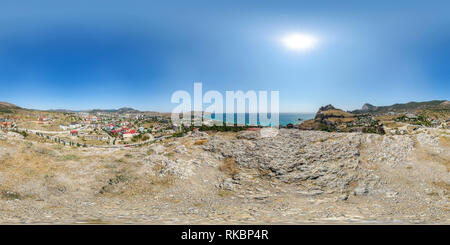 Panoramablick auf die Landschaft vom Berg Sugarhead in Perugia Stadt Stockfoto