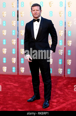 Dermot O'Leary an der 72nd British Academy Film Awards in der Royal Albert Hall, Kensington Gore, Kensington, London statt. Stockfoto