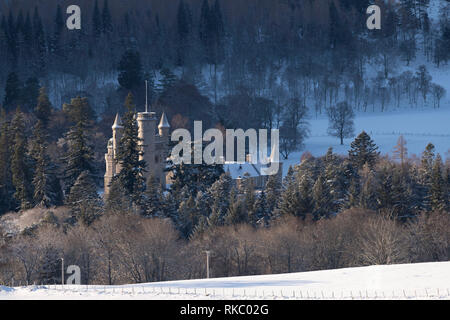 Balmoral Castle im Winter Stockfoto