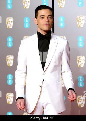 Rami Malek Teilnahme an der 72nd British Academy Film Awards in der Royal Albert Hall, Kensington Gore, Kensington, London statt. Stockfoto