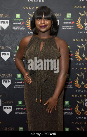 Prominente kommen an der Gold Movie Awards International Film Festivals in Regents Street Kino mit: Stephanie Takyi Wo: London, Vereinigtes Königreich, wenn: 10 Jan 2019 Credit: Phil Lewis/WENN.com Stockfoto