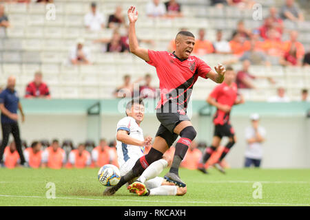 Curitiba, Brasilien. 10 Feb, 2019. Montoya und Bergson bei Paraná Clube x CA Paranaense gehalten am Joaquim Américo Stadium in Curitiba, PR. Credit: Reinaldo Reginato/FotoArena/Alamy leben Nachrichten Stockfoto