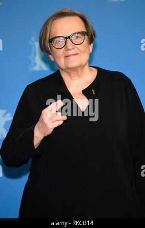 Agnieszka Holland während der "Mr. Jones' Fotoshooting an der 69. Internationalen Filmfestspiele Berlin/Berlinale 2019 im Hotel Grand Hyatt am 10 Februar, 2019 in Berlin, Deutschland. Stockfoto