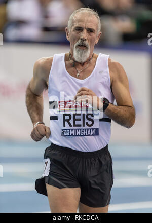 Birmingham, Großbritannien. 10 Feb, 2019. Reis in der Männer 5 Km Rennen laufen Endgültige während SPAR Britische Athletik Indoor Championships 2019 im Arena Birmingham am Sonntag, den 10. Februar 2019. BIRMINGHAM, ENGLAND. (Nur redaktionelle Nutzung, eine Lizenz für die gewerbliche Nutzung erforderlich. Keine Verwendung in Wetten, Spiele oder einer einzelnen Verein/Liga/player Publikationen.) Credit: Taka G Wu Credit: Taka Wu/Alamy leben Nachrichten Stockfoto