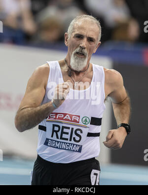 Birmingham, Großbritannien. 10 Feb, 2019. Reis in der Männer 5 Km Rennen laufen Endgültige während SPAR Britische Athletik Indoor Championships 2019 im Arena Birmingham am Sonntag, den 10. Februar 2019. BIRMINGHAM, ENGLAND. (Nur redaktionelle Nutzung, eine Lizenz für die gewerbliche Nutzung erforderlich. Keine Verwendung in Wetten, Spiele oder einer einzelnen Verein/Liga/player Publikationen.) Credit: Taka G Wu Credit: Taka Wu/Alamy leben Nachrichten Stockfoto
