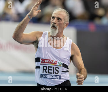 Birmingham, Großbritannien. 10 Feb, 2019. Reis in der Männer 5 Km Rennen laufen Endgültige während SPAR Britische Athletik Indoor Championships 2019 im Arena Birmingham am Sonntag, den 10. Februar 2019. BIRMINGHAM, ENGLAND. (Nur redaktionelle Nutzung, eine Lizenz für die gewerbliche Nutzung erforderlich. Keine Verwendung in Wetten, Spiele oder einer einzelnen Verein/Liga/player Publikationen.) Credit: Taka G Wu Credit: Taka Wu/Alamy leben Nachrichten Stockfoto