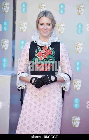 LONDON, Großbritannien - 10. Februar: Edith Bowman an der 72nd British Academy Film Awards, die Albert Hall am 10. Februar 2019 in London, Vereinigtes Königreich. Foto: imageSPACE/MediaPunch Stockfoto