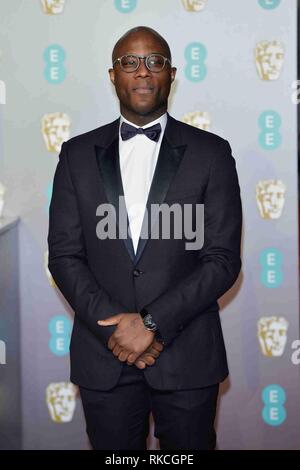 London, Großbritannien. 10 Feb, 2019. LONDON, Großbritannien - 10. Februar: Barry Jenkins an der 72nd British Academy Film Awards, die Albert Hall am 10. Februar 2019 in London, Vereinigtes Königreich. Credit: Imagespace/Alamy leben Nachrichten Stockfoto