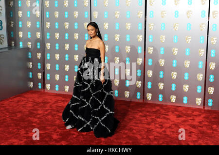 London, Großbritannien. 10 Feb, 2019. Thandie Newton, EE British Academy Film Awards, die Royal Albert Hall, London, Großbritannien. 10 Feb, 2019. Foto von Richard Goldschmidt Credit: Rich Gold/Alamy leben Nachrichten Stockfoto
