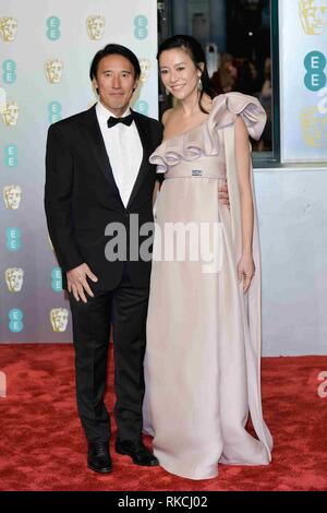 London, Großbritannien. 10 Feb, 2019. LONDON, Großbritannien - 10. Februar: Jimmy Chin und Elizabeth Chai vasarhelyi an der 72nd British Academy Film Awards, die Albert Hall am 10. Februar 2019 in London, Vereinigtes Königreich. Credit: Imagespace/Alamy leben Nachrichten Stockfoto