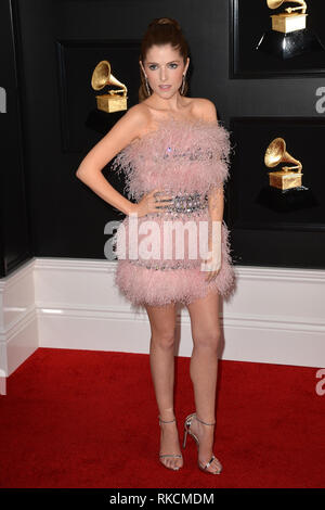 Los Angeles, CA, USA. Februar 2019. Los Angeles, Kalifornien, USA. Februar 2019. 10. Februar 2019 – Los Angeles, Kalifornien – Anna Kendrick. 61. Jährliche GRAMMY Awards im Staples Center. Foto: AdMedia Stockfoto