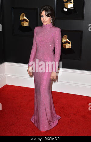 Los Angeles, CA, USA. Februar 2019. Los Angeles, Kalifornien, USA. Februar 2019. 10. Februar 2019 – Los Angeles, Kalifornien – Camila Cabello. 61. Jährliche GRAMMY Awards im Staples Center. Foto: AdMedia Stockfoto