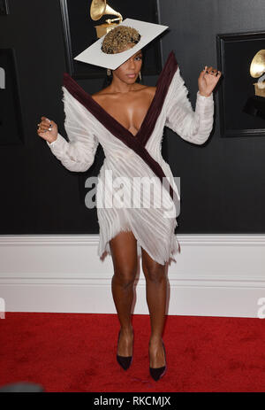 Los Angeles, CA, USA. Februar 2019. Los Angeles, Kalifornien, USA. Februar 2019. 10. Februar 2019 – Los Angeles, Kalifornien – Janelle Monae. 61. Jährliche GRAMMY Awards im Staples Center. Foto: AdMedia Stockfoto