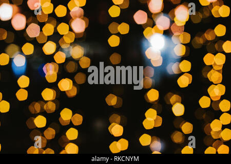 Licht abstrakt Hintergrund der glühenden bokeh Urlaub Hintergrund unscharf Stockfoto