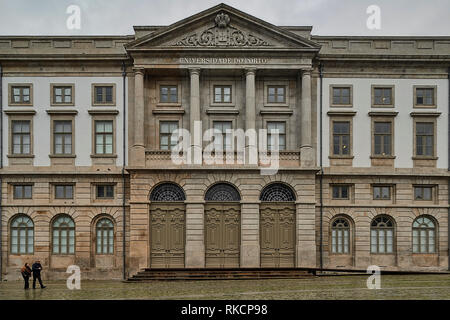 Die Universität von Oporto, 18. Jahrhundert, einem der größten pädagogischen und wissenschaftlichen Forschungseinrichtungen in Portugal und eines der 100 besten Stockfoto
