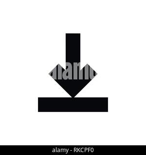 Laden Sie einfach das Symbol Internet Download zeichen Vektorgrafik Stock Vektor