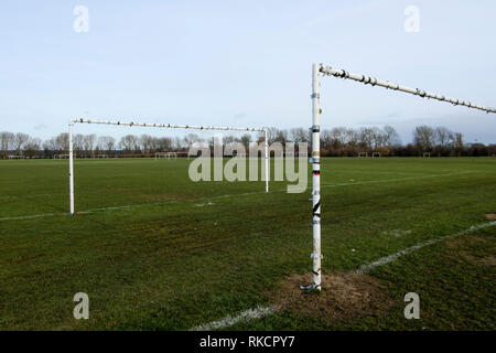 Hackney Marshes Spielfelder, London, UK Stockfoto