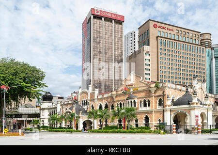 Kuala Lumpur, Malaysia. Januar 2019. Ein Blick auf die Fassade des Panggung Bandaraya Stadt Theater historische Gebäude Stockfoto