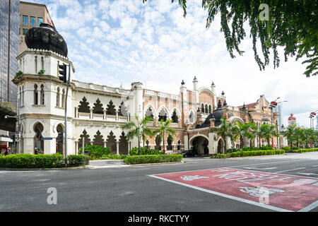 Kuala Lumpur, Malaysia. Januar 2019. Ein Blick auf die Fassade des Panggung Bandaraya Stadt Theater historische Gebäude Stockfoto