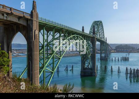 Yaquina Bay Bridge, Newport Oregon Stockfoto