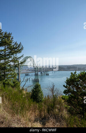 Yaquina Bay Bridge, Newport Oregon Stockfoto