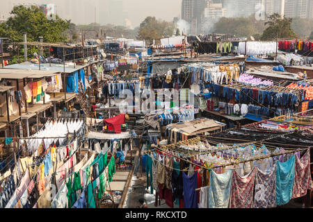 Mahalaxmi Dhobi Ghat, Mumbai, Indien Stockfoto