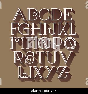 Font Script Schrift handcrafted handschriftliche Vektor label Alphabet Design namens vintage Wild West Stock Vektor