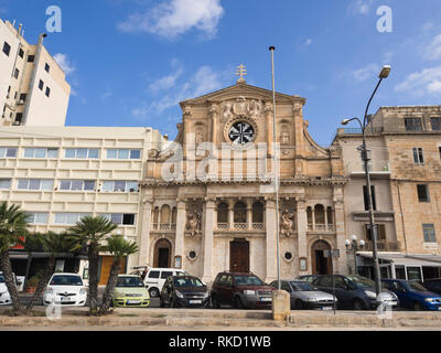 Die Pfarrkirche des Jesus von Nazareth, In-Nazzarenu, in Sliema Malta Stockfoto