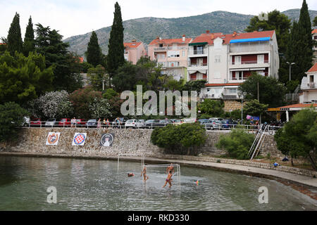 Cavtat Hafen an der kroatischen Adriaküste. Stockfoto