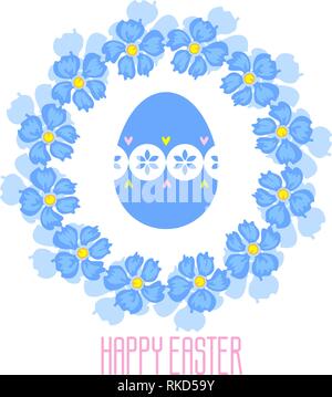 Blau Ostern vektor Komposition. Aus dem Hintergrund isoliert. Eps 10. Stock Vektor