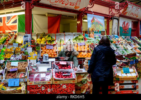 Newport Market, Newport City in Wales, Vereinigtes Königreich. Jetzt neu entwickelt. Stockfoto