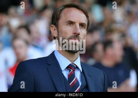 GARETH SOUTHGATE ENGLAND V COSTA RICA ENGLAND V COSTA RICA, internationale freundlich Elland Road, Leeds, England, 07. Juni 2018 GBB 7824 England v Costa Rica, 07.06.2018, Stadion Elland Road, Leeds, England WARNUNG! Dieses Foto darf nur verwendet für Zeitung und/oder Zeitschrift redaktionelle Zwecke. Möglicherweise nicht für Publikationen, bei denen 1 Spieler verwendet werden, 1 Club oder 1 Wettbewerb ohne schriftliche Genehmigung von Fußball DataCo Ltd. Für Rückfragen wenden Sie sich bitte an Fußball DataCo Ltd +44 (0) 207 864 9121 Stockfoto