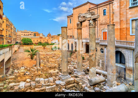 Römische Säulen einer Basilika in der Nähe des Forum der Berytus. Beirut, Libanon Stockfoto