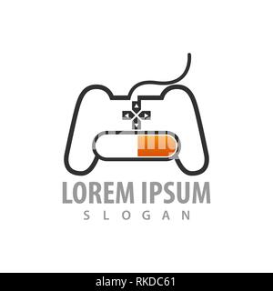Spiel Stick laden logo Konzept Design. Symbol grafische Vorlage element Stock Vektor