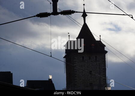 Rauchen Schornstein in Schaffhausen Schweiz Stockfoto