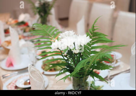 Hochzeit in einem Restaurant, urlaub Veranstaltung Stockfoto