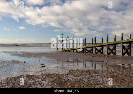 Pier auf der Jubilee Strand, Southend-on-Sea, Essex, England Stockfoto