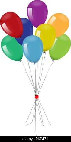 Realistische festliche Luftballons. High Ausführliche Vector Illustration. Stock Vektor