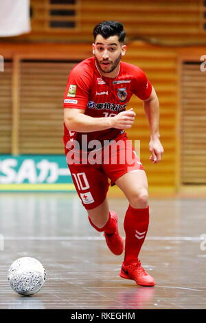 Komazawa indoor ball Sportplatz, Tokio, Japan. 10 Feb, 2019. Waltinho (Ozeane), 10. Februar 2019 - Futsal: DUARIG F. LIGA 2018-2019 Abteilung 1 Übereinstimmung zwischen Nagoya Ozeane 4-1 Shriker Osaka an der Komazawa indoor ball Sportplatz, Tokio, Japan. Credit: Naoki Nishimura/LBA SPORT/Alamy leben Nachrichten Stockfoto